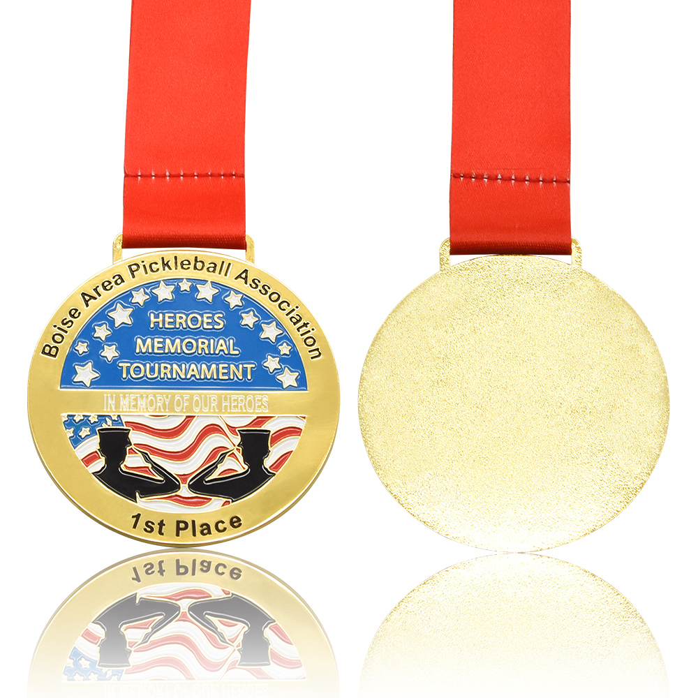 Custom Metal 1st 2nd 3rd Award Heroes Memorial Tournament Medal Medalion Winner