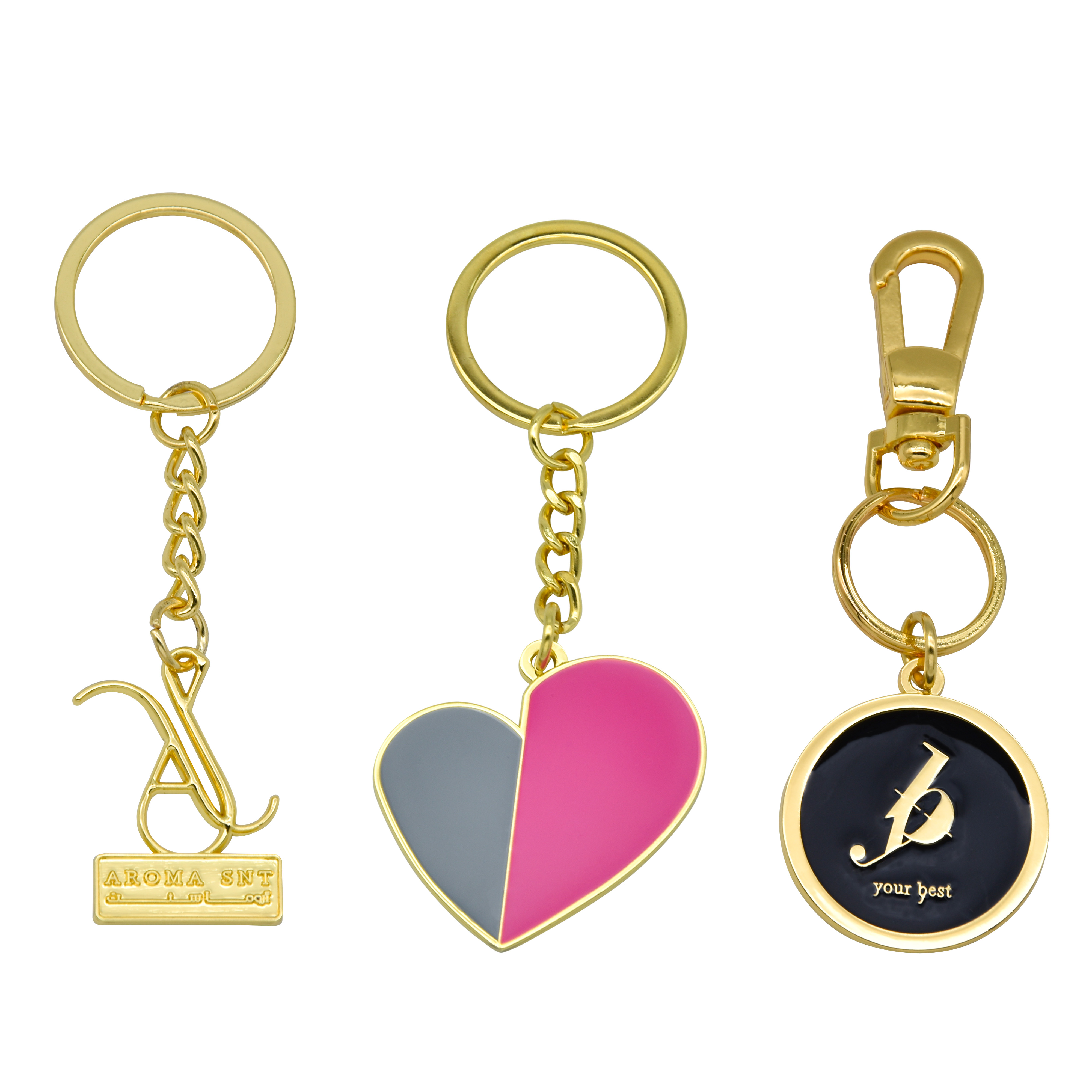  Keychain Medal Metal Custom Engraved Logo Gold Key Chain