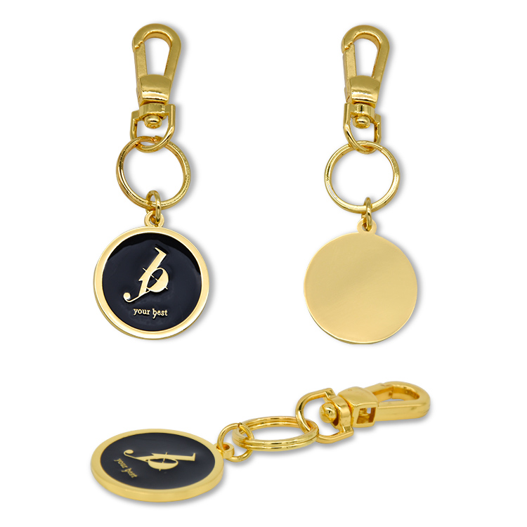  Keychain Imitation Gold Metal Custom Logo Key Chain