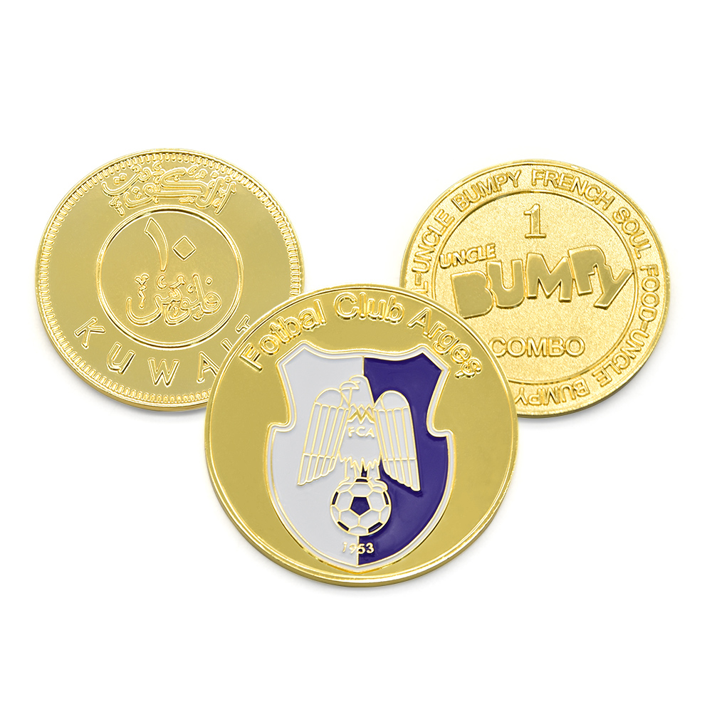 Wholesale High Quality Customized Logo Gold Plating Zinc Alloy Metal Coin