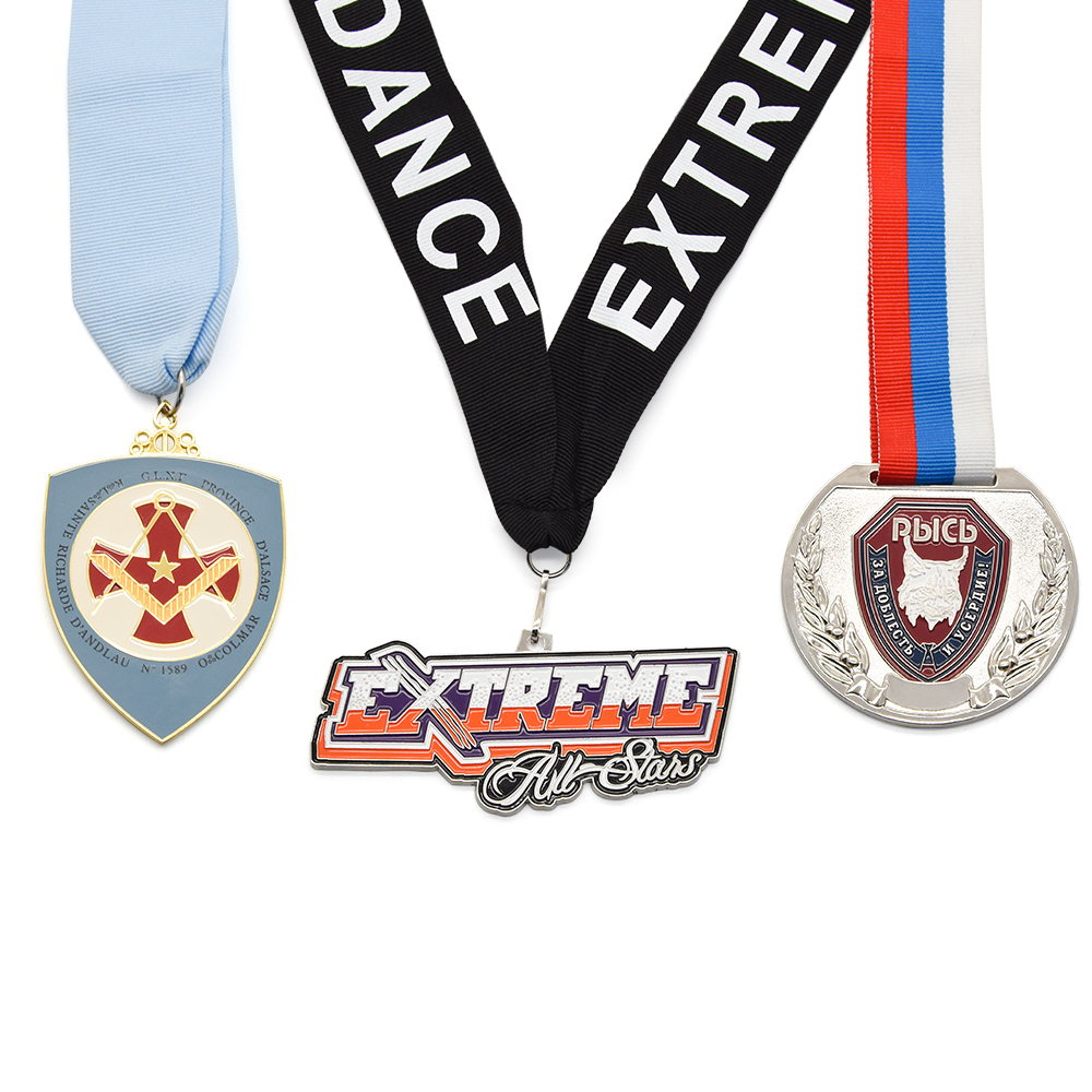 Factory Design Custom Logo Zinc Alloy 3D Running Race Marathon Sports Medals With Ribbons
