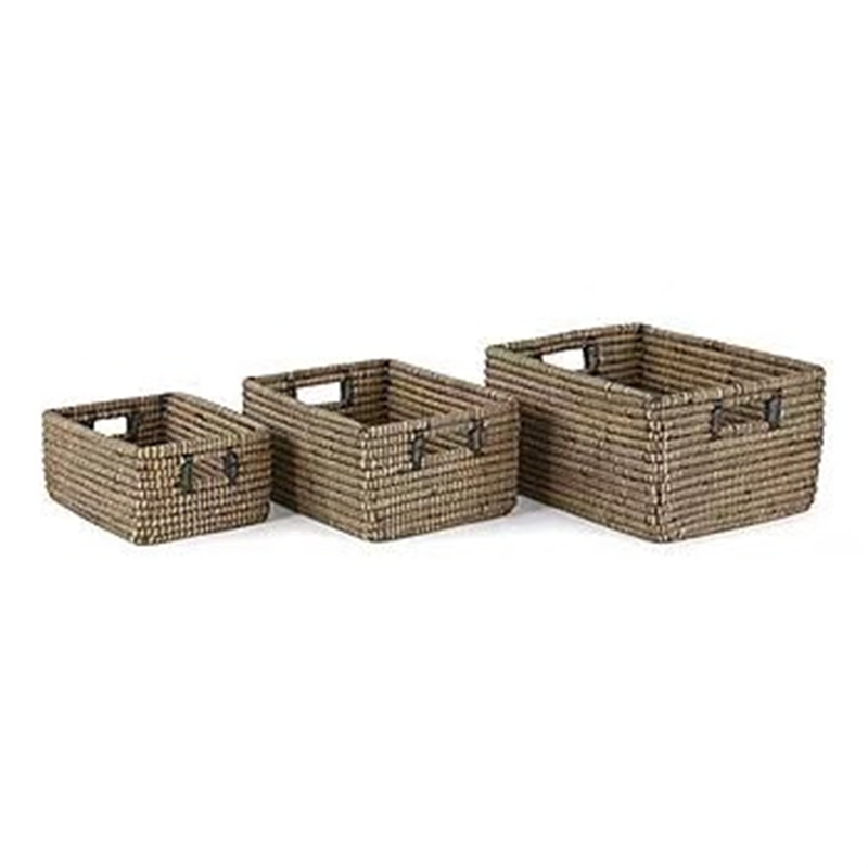 Woven Seagrass Basket With Handles 