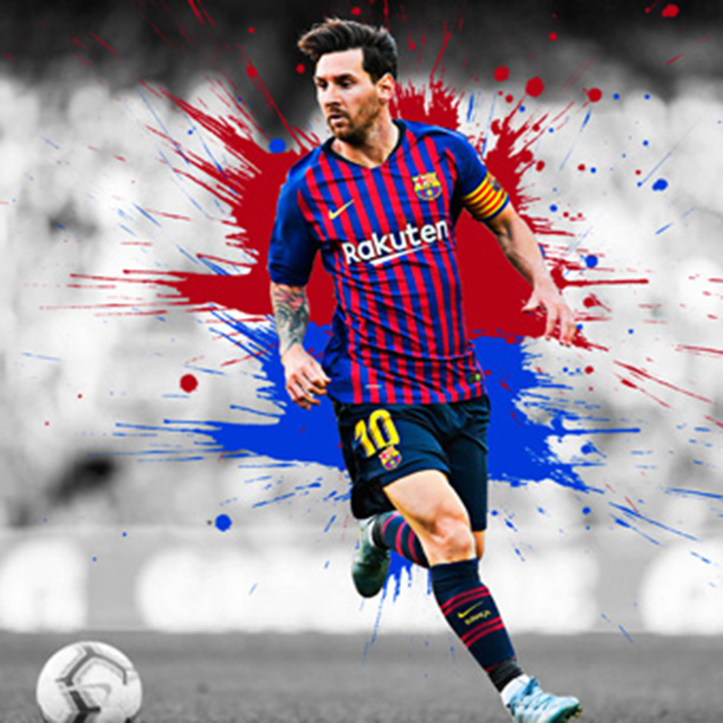 Football Star King Messi Poster Print Canvas Painting