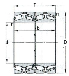 Four-Row Tapered Roller Bearing D 280-1580mm