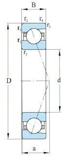 Angular Contact Ball Bearing High Speed Series D 130-240mm