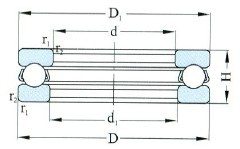  Single Direction Thrust Ball Bearings D 10-130mm