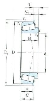  Inch Series Tapered Roller Bearing(Single Row) Outer Ring With Rib D 30.162-123.825mm