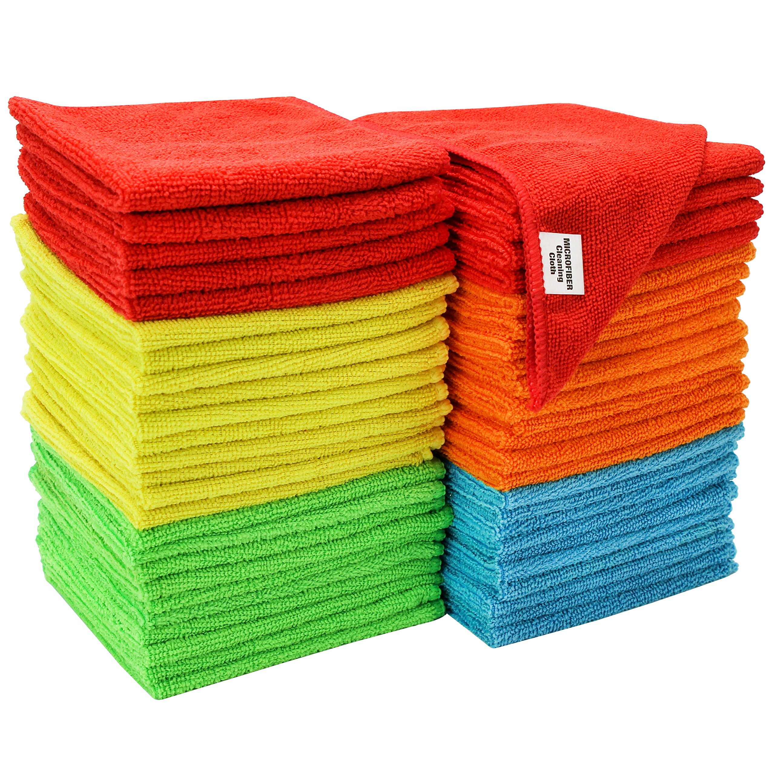  Multicolor Microfiber Cleaning Cloth Warp Knitted Towel