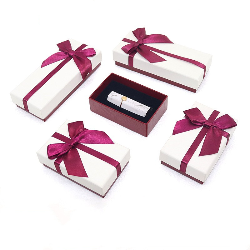Wholesale Bow Tie Lipstick Packaging Gift Set Box With Ribbon Factory