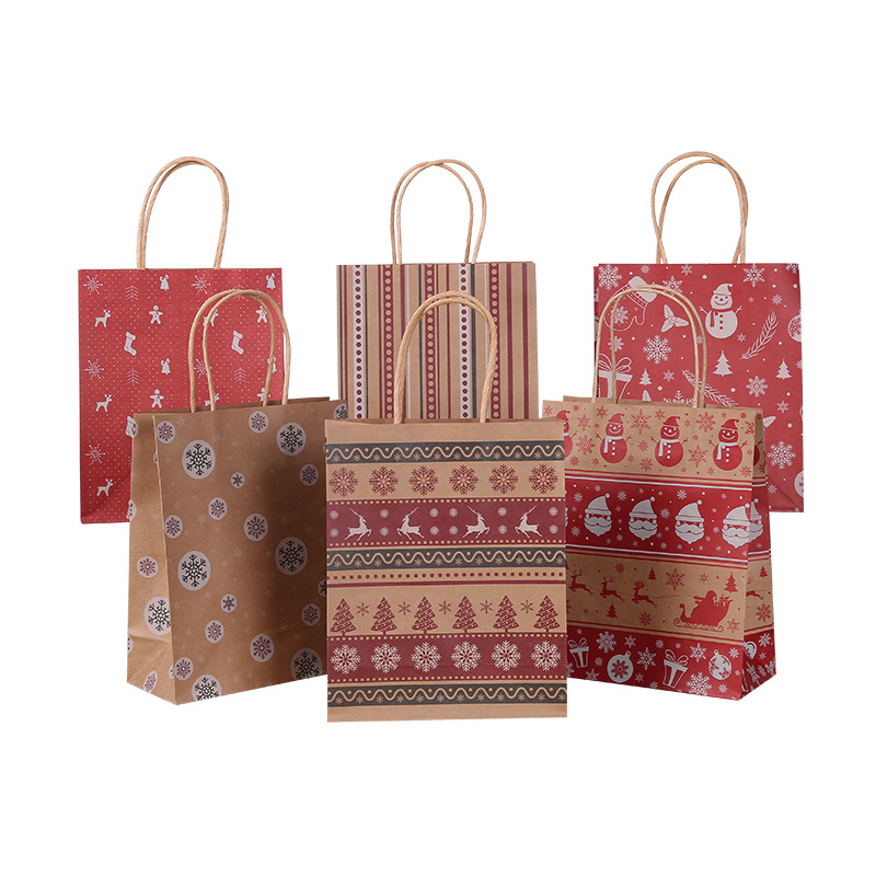 Wholesale Kraft Paper Shopping Bag for Christmas from China