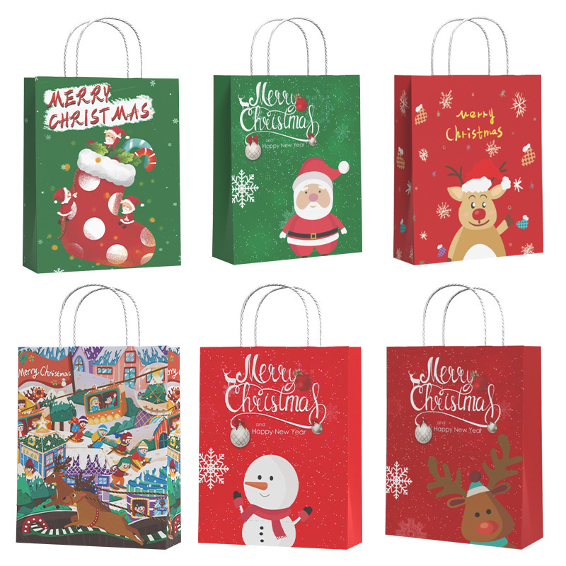 Wholesale Christmas Kraft Paper Shopping Bag from China