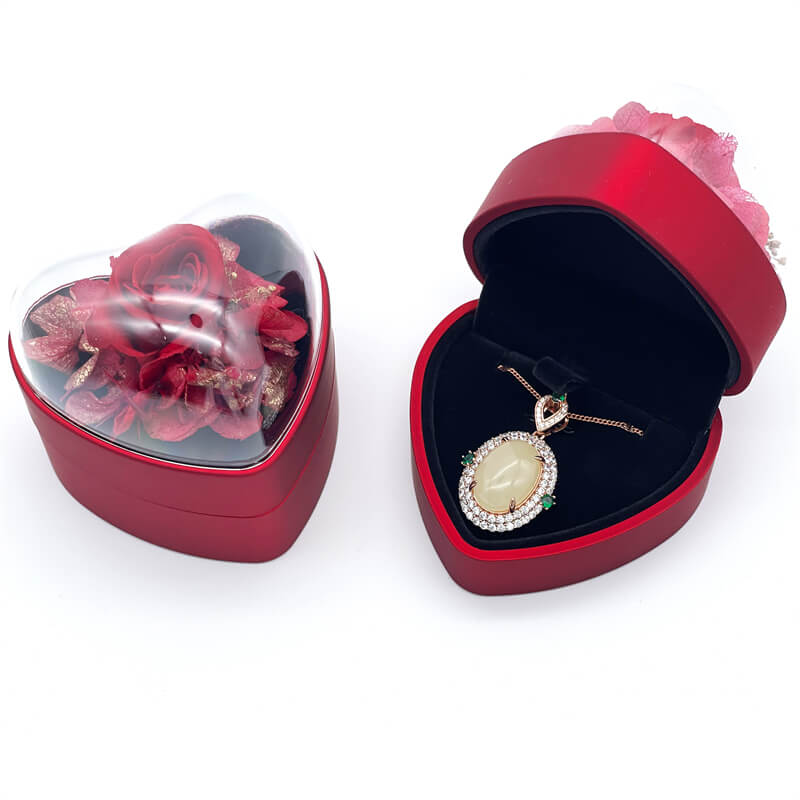 Custom Valentine's Day Heart-shaped Flower Jewelry Box from China