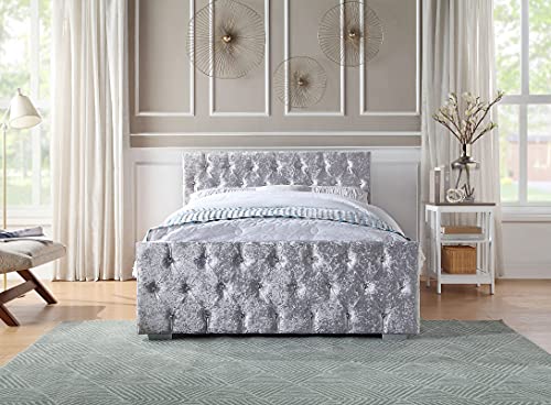 XL Crushed Velvet Dog Bed Soft Washable Fleece Cushion Warm Luxury Pet   | eBay