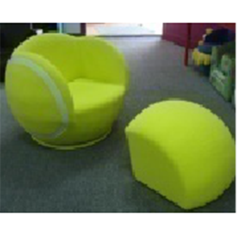 Tennis ball adult ball shape sofa with ottoman