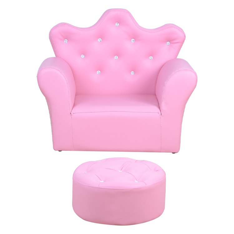 China export Kids princess chair with stool for children room furniture