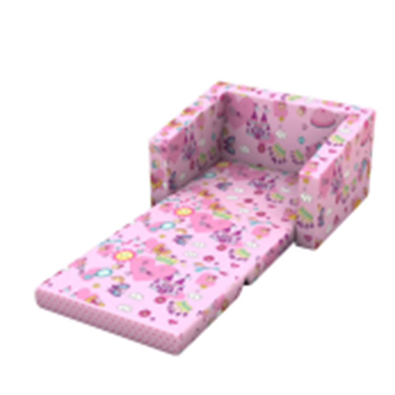 Pink princesses kids sofa flip over foldable chair playroom furniture