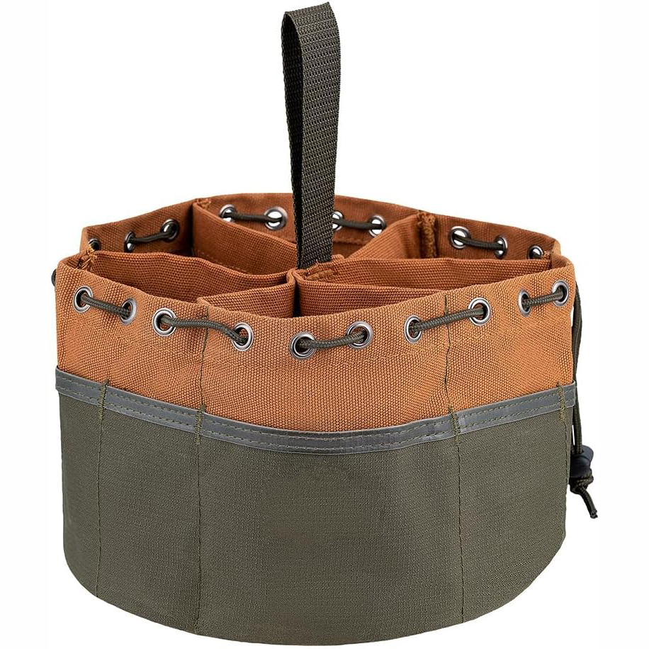 High quality Brown Bucket Parachute Bag, Durable Small Parts Bag