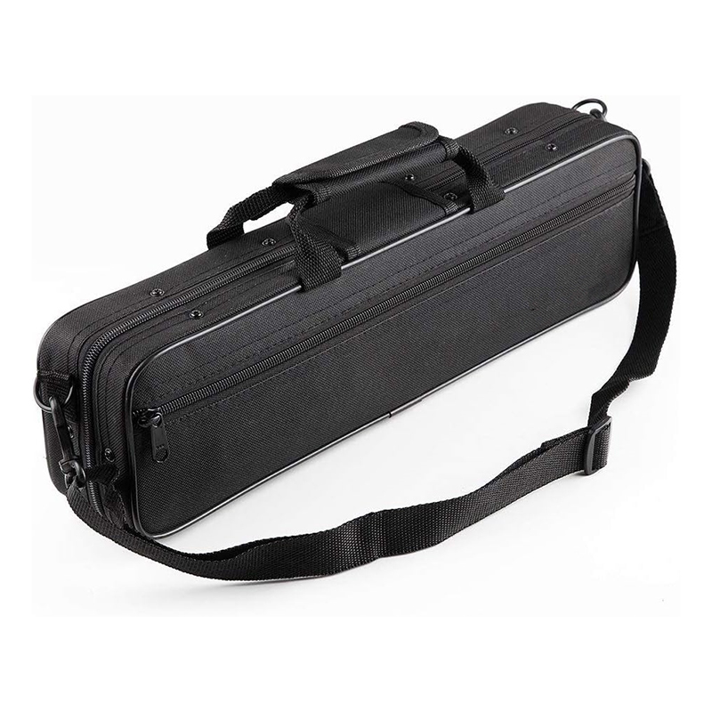 Flute Case Carrying Bag Waterproof Lightweight for 16 Holes Flute C Foot with Adjustable Shoulder Strap and Exterior Pocket