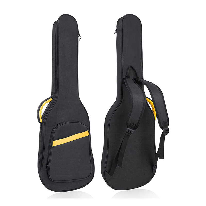 Electric Guitar Bag 7mm Padding Electric Guitar Case, 39 Inch Electric Guitar Gig Bag Backpack with Neck Strap and Pockets, Black