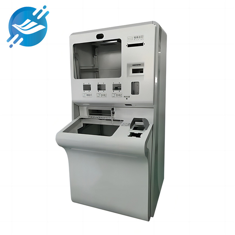 Top quality freestanding dual screen payment kiosk machine 19 inch bank self service ticket terminal