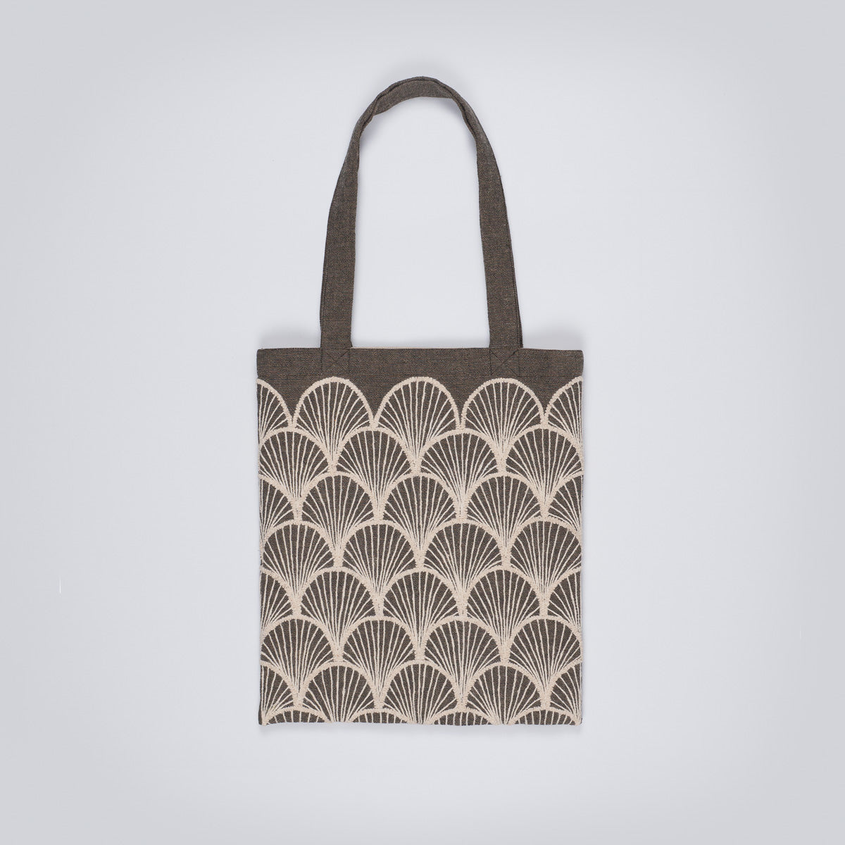 Stylish Embroidered Beige Fan Tote Bag with Multiple Pockets and Spacious Dimensions