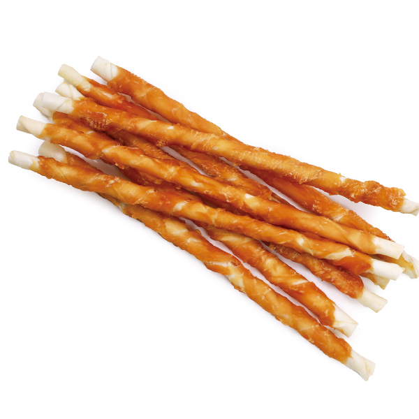 DDC-16 24cm Rawhide Stick Twined by Chicken Healthiest Dog Treats