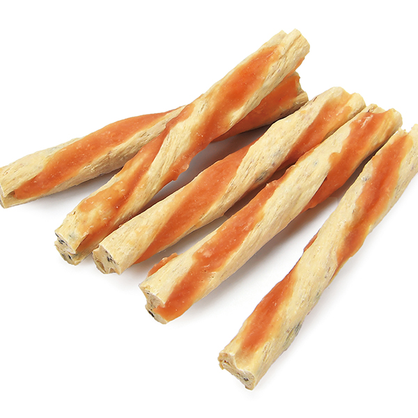 DDC-30 Screwed Rawhide Stick with Chicken Chewy Dog Treats