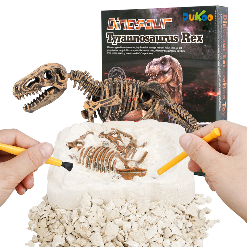 Dukoo Dinosaur Dig Kit - 9 different Dinosaur skeletons Inside Great STEM Toy for Boys and Girls