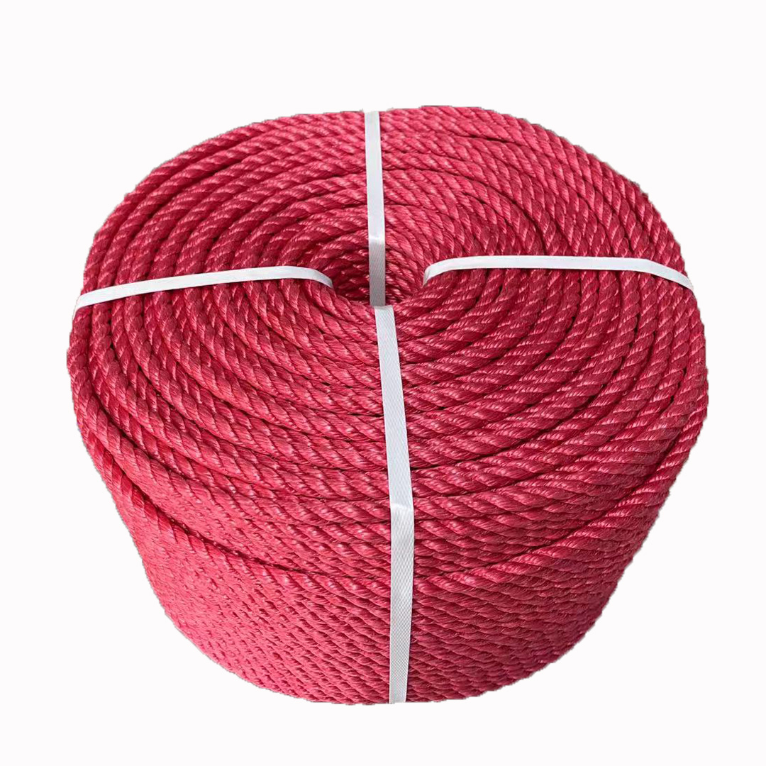 Stock Stock! Red 12mm PP twist rope with low price