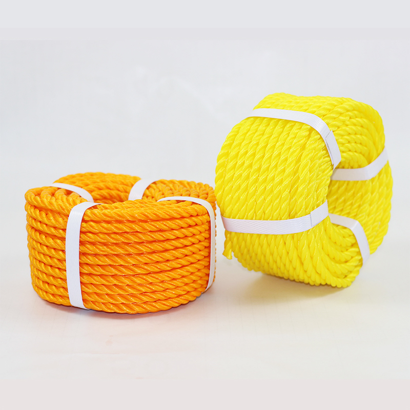 Virgin PE polyethylene material yellow nylon rope 3mm-24mm diameter