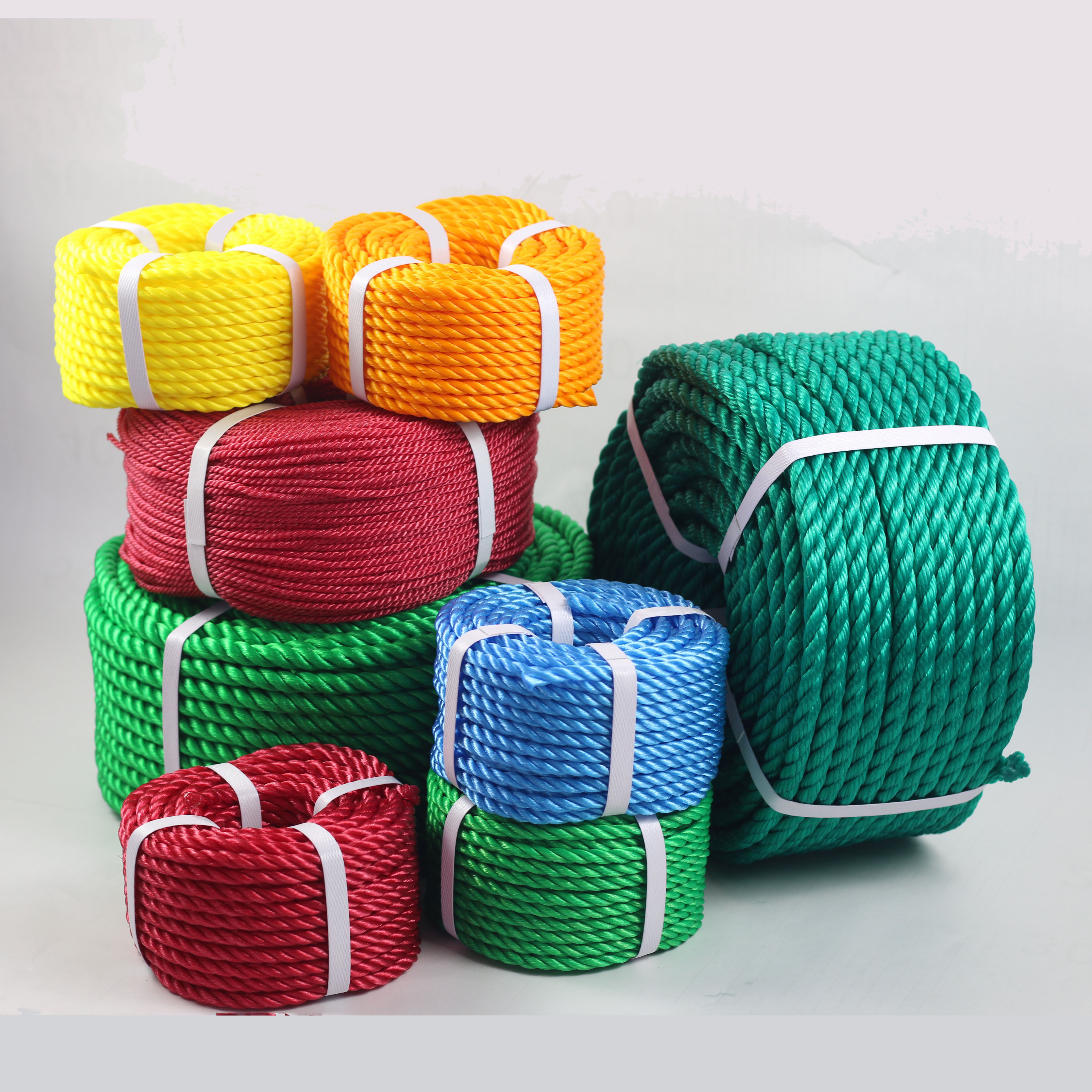 hot sales Mauritania blue green twisted pe rope polyethylene rope