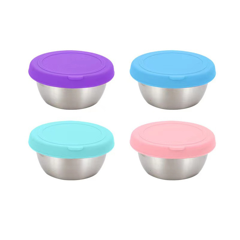 Round Stainless Steel Sauce Box Container
