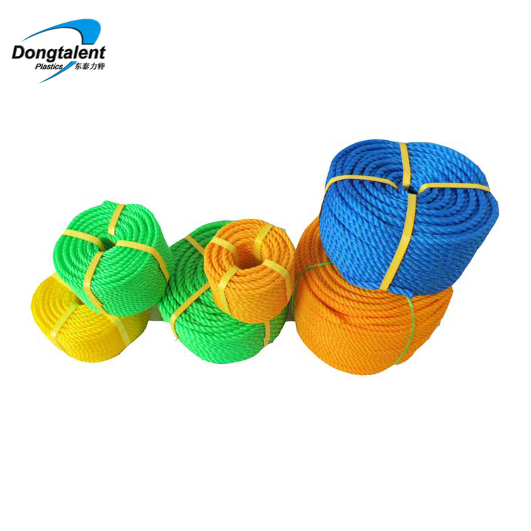 colour customizable 3/4 strand 4mm to 60 mm Polypropylene mooring PE PP rope 