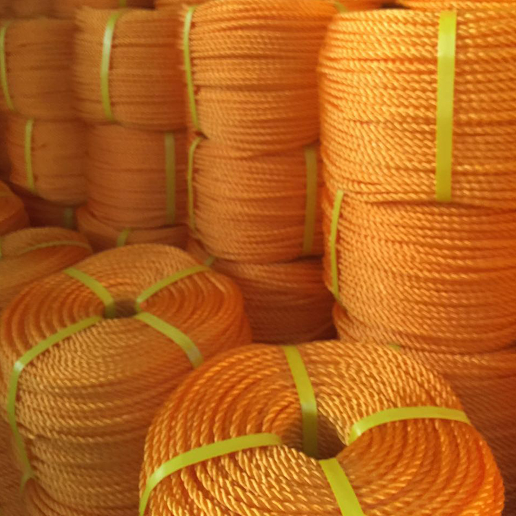 Orange HDPE PE Twisted Rope For Fishing and Package