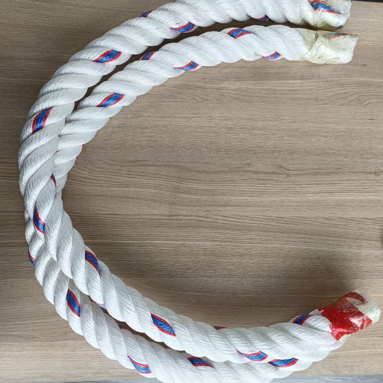 Double Twisted Soft Lay 3 Strand 4 Strand Pp Mixed Polyester Fiber Rope For Mining Industry