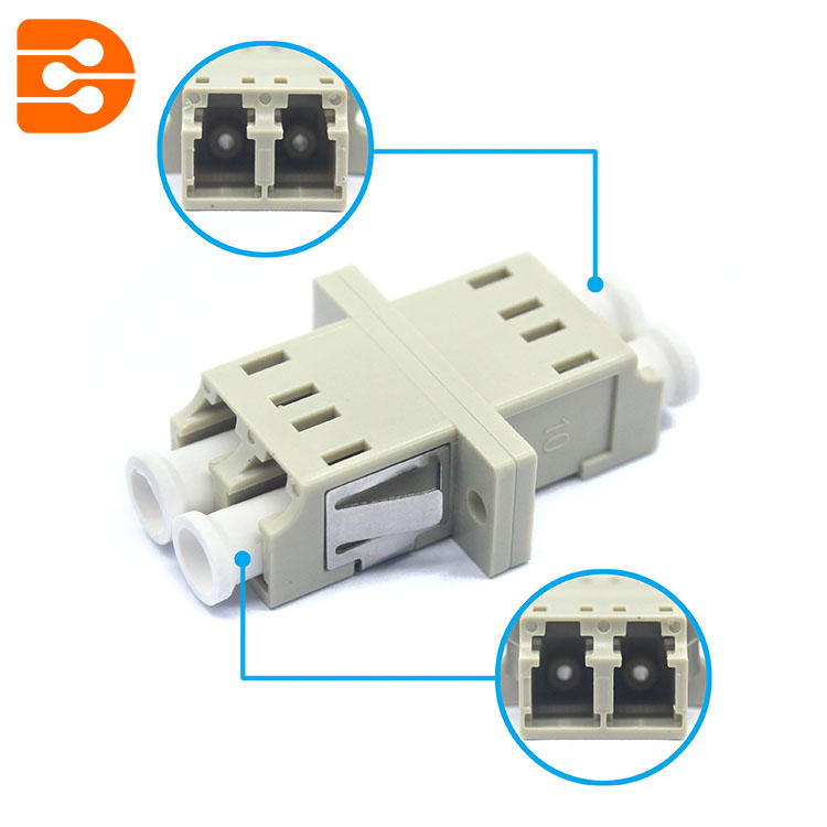 LC/PC Multimode Duplex Adapter with Flange 