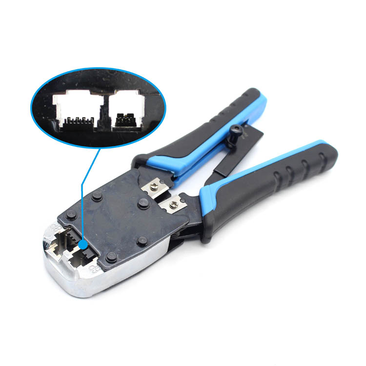  Dual Modular Plug Crimping Tool With Ratchet 
