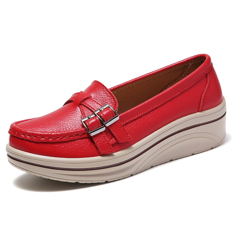 Latest Design Fashion Female Flat Women Leather Loafers Shoes