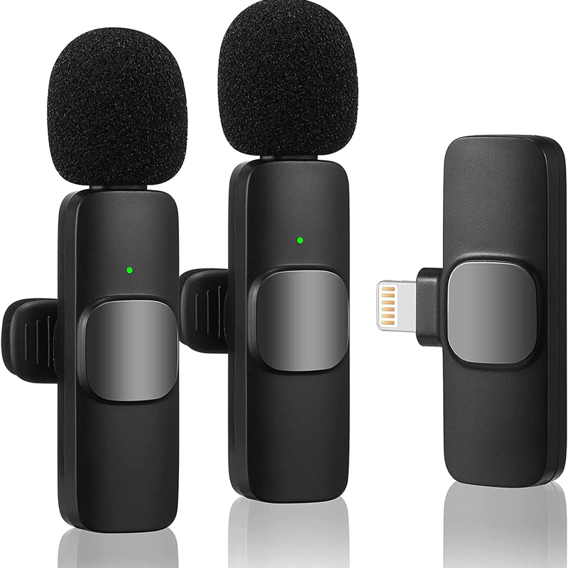 Wireless Lavalier Microphone For Iphone, Ipad For Recording, Live Broadcasting