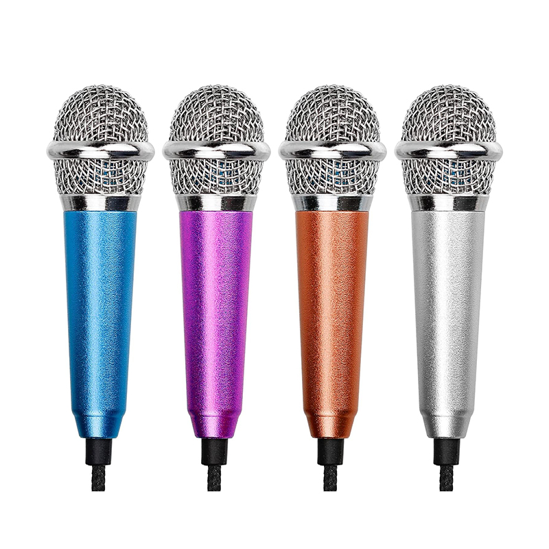 Mini Microphone Portable Vocal Microphone Mini Karaoke Microphone for Mobile Phone Laptop Notebook