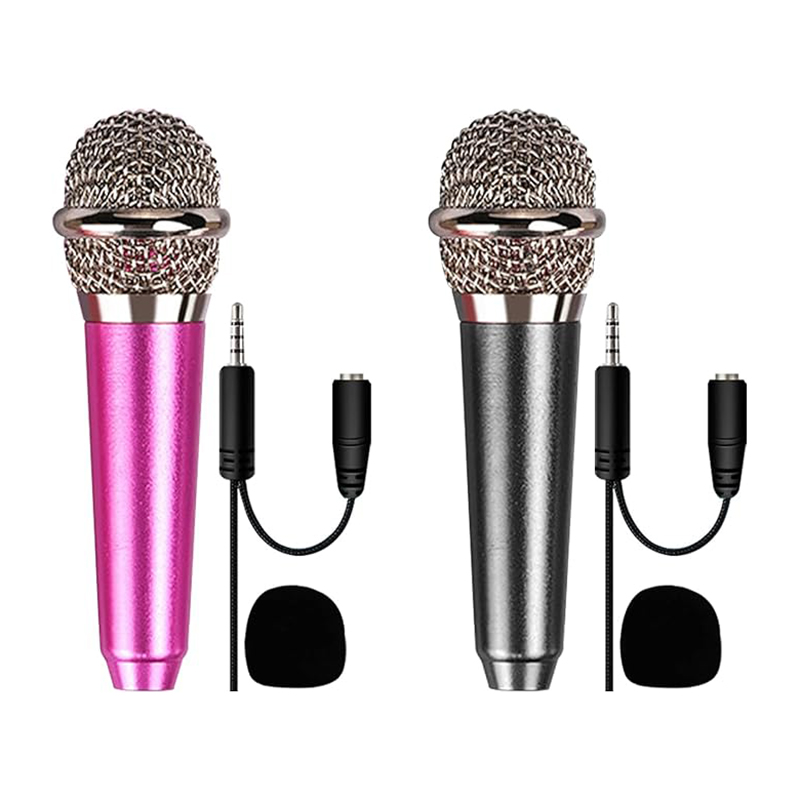 Mini Portable Microphone for Cell Phone Singing, Small Karaoke Microphone, Wired Microphone, Mini Microphone for Cell Phone & Laptop