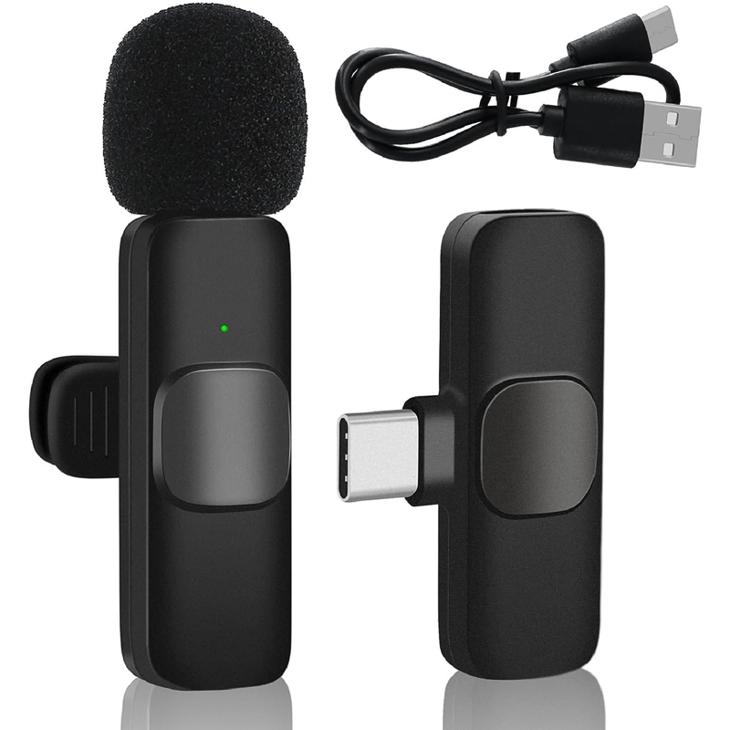 Lavalier Wireless Microphone for Video Recording YouTube Podcast Interviews