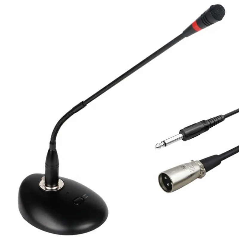 Desktop Gooseneck Microphone with Xlr Head to 6.35mm Audio Cable