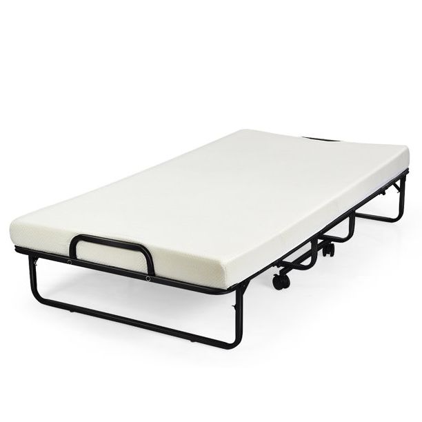  Foldable Cot Bed with Cotton Mattress