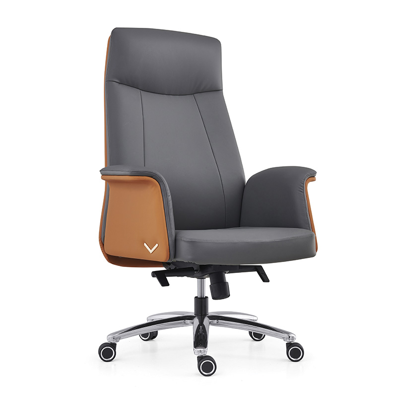 Adjustable Executive Office Chair, Modern High Back Computer Desk Chair with Leather Uphostered Swivel Chair