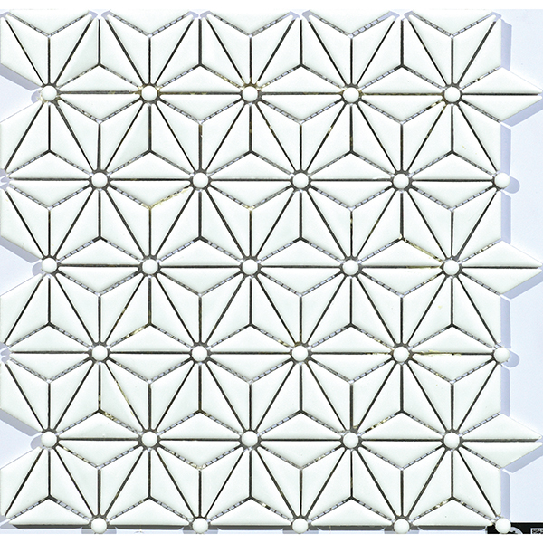 Triangle Shape Motivo Decoration Porcelain Mosaic
