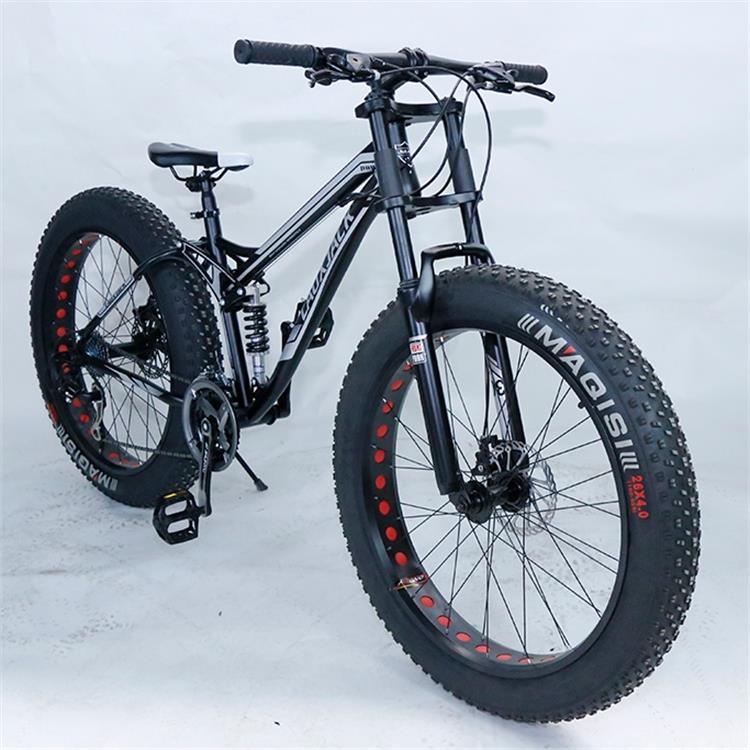  High Quality Steel China Manufacturer 26*4.0inch Snow Bike Beach Bike Fat Tire Full Suspension Mountain Bike