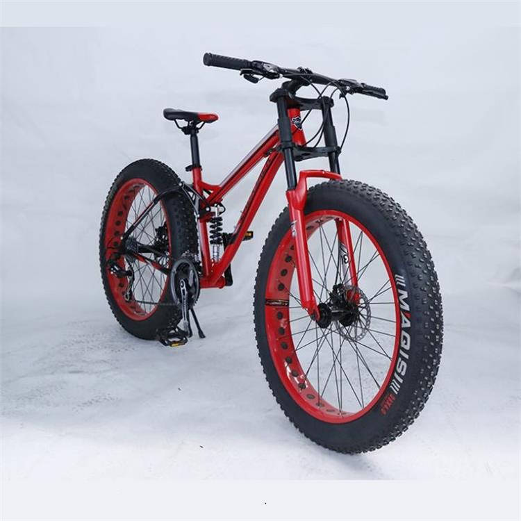 High Quality Steel China Manufacturer 26*4.0inch Snow Bike Beach Bike Fat Tire Full Suspension Mountain Bike
