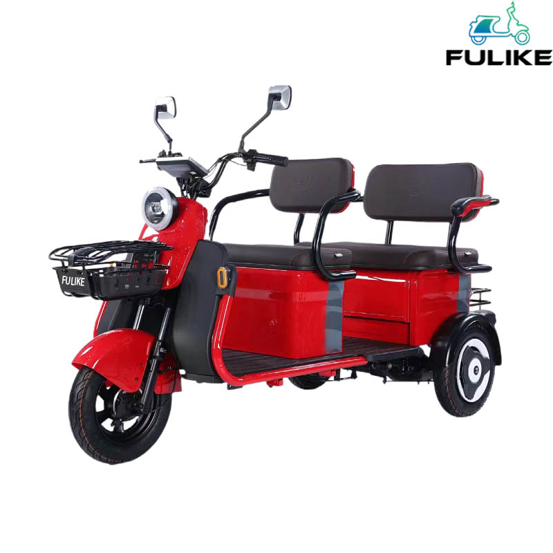 FULIKE 2023 New Adult 3 Wheel E Trike Battery Operated EV Tricycle With Basket