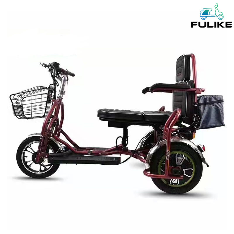 FULIKE Cargo Electric Tricycles Manufacturer Folding 3 Wheel Electric Cargo Bike With Cabin